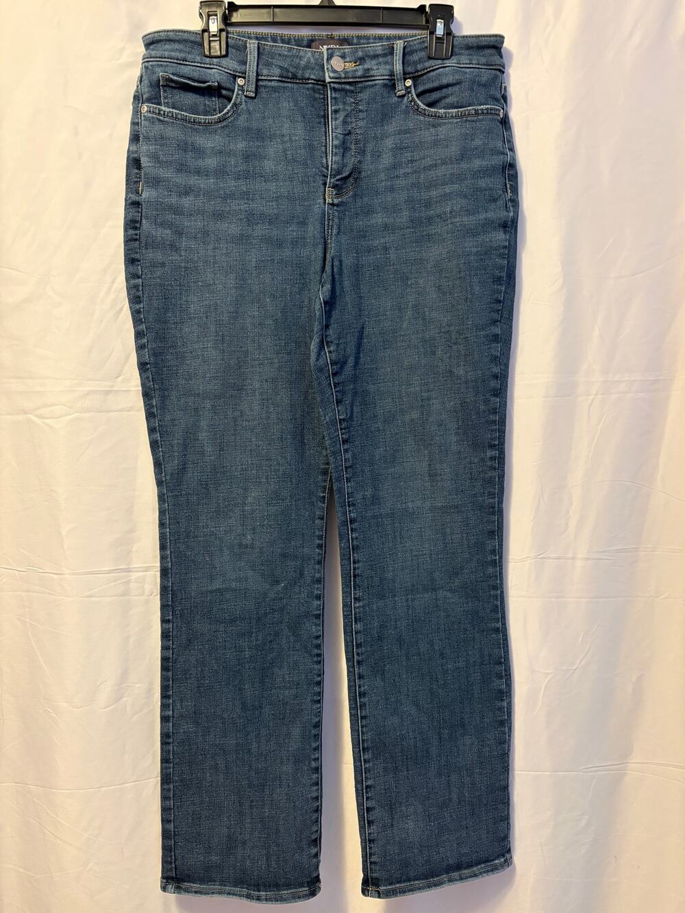 NYDJ Marilyn Straight Jeans Blue Sz 12